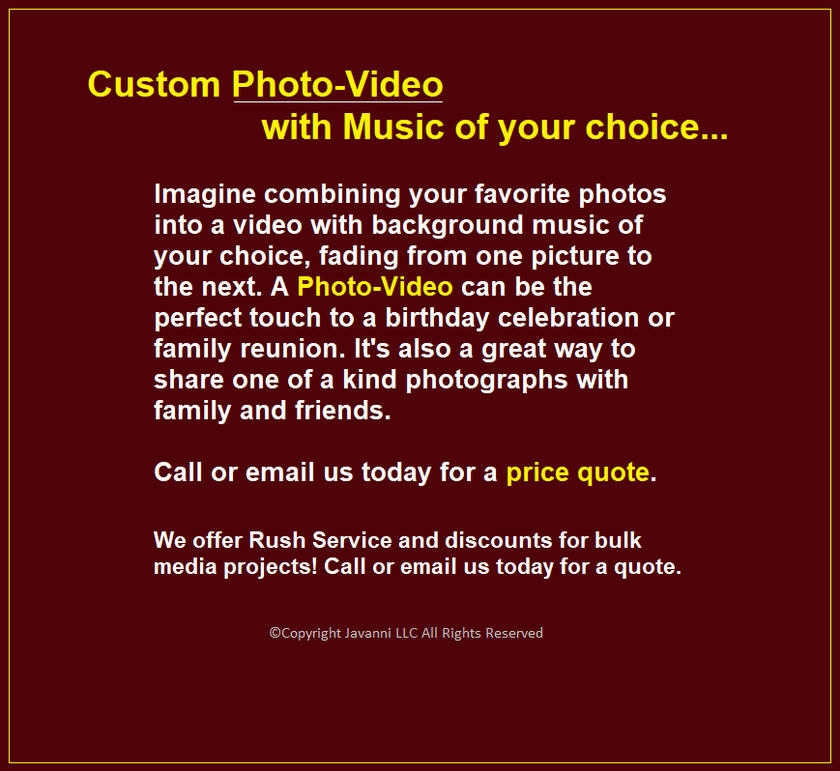 DVD Transfer Blu-Ray Conversion Call 1-800-237-2517